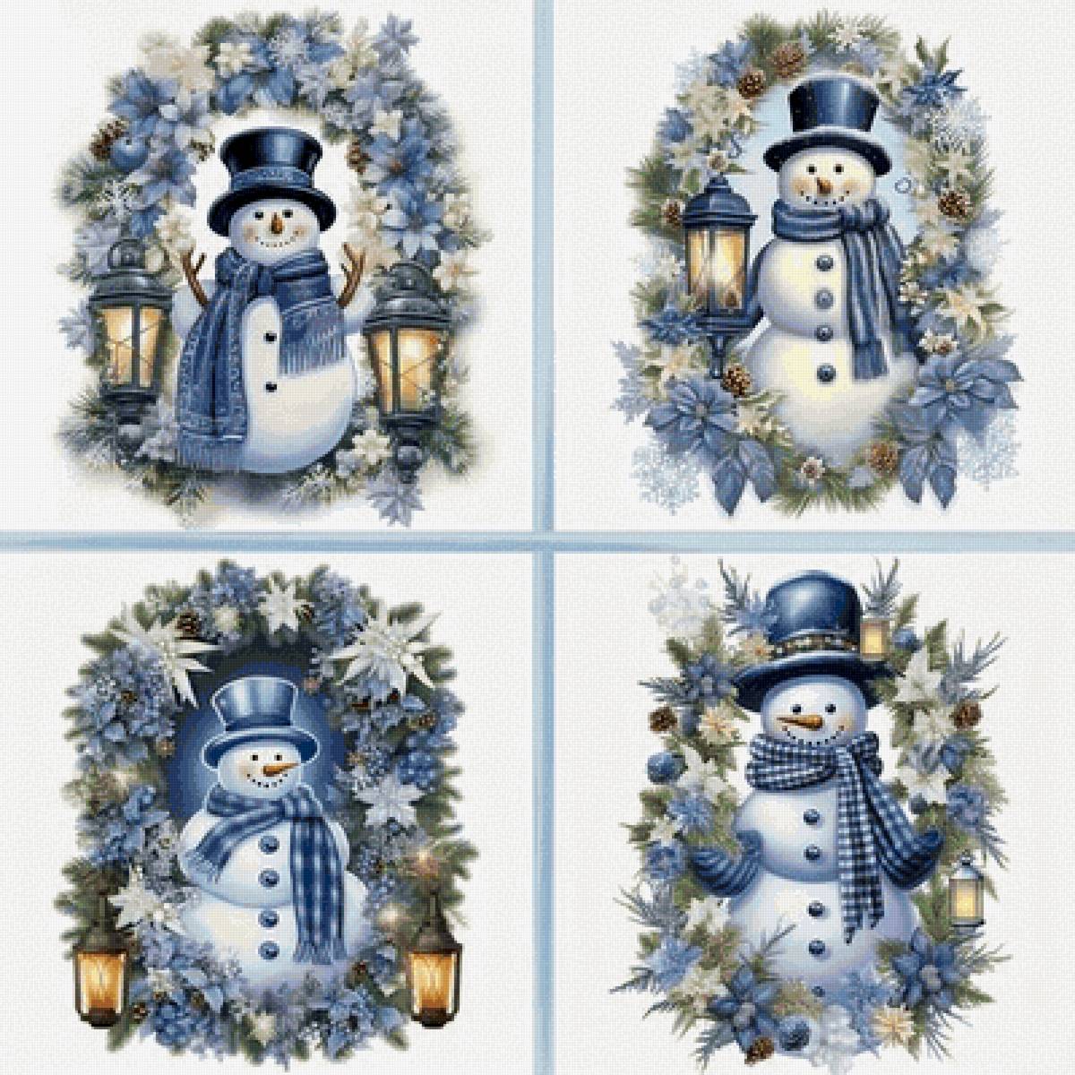 снеговик - зима - предпросмотр