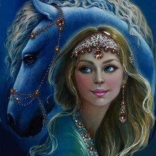 Схема вышивки «Фея всадница»