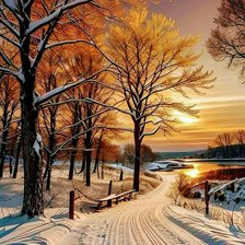 Схема вышивки «Поздняя осень.Вечер»