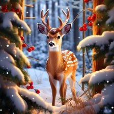 Схема вышивки «Зимний лес»