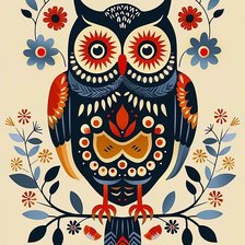 Схема вышивки «сова»