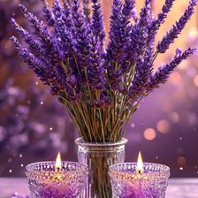 Схема вышивки «Букет лаванды»