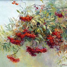 Схема вышивки «рябина»