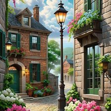 Схема вышивки «Улица»