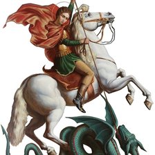 Схема вышивки «Георгий Победоносец на коне»