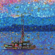 Схема вышивки «Море»