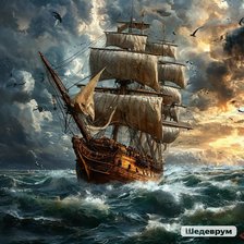 Схема вышивки «В бурю»