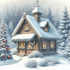 Схема вышивки «пейзаж»