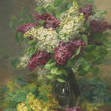 Схема вышивки «Букет сирени»