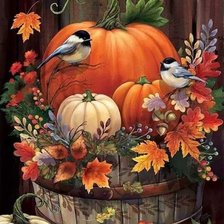 Схема вышивки «Тыквенный натюрморт»