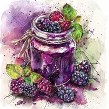 Схема вышивки «Ежевика»