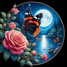 Схема вышивки «пейзаж»