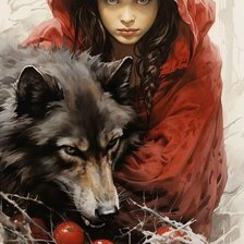 Схема вышивки «Красная шапочка»