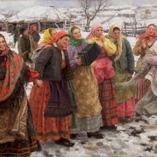 Схема вышивки «сычков. девичник»