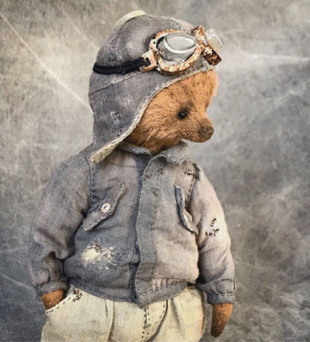 мишки пилот - винтаж, мишки - предпросмотр