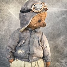 Схема вышивки «мишки пилот»