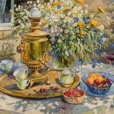 Схема вышивки «чаепитие»