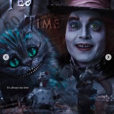 Схема вышивки «Кот и безумный шляпник»