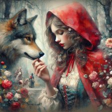 Схема вышивки «Красная шапочка»