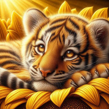 Схема вышивки «Тигренок»