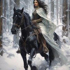 Схема вышивки «Наездница»