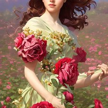 Схема вышивки «розы»