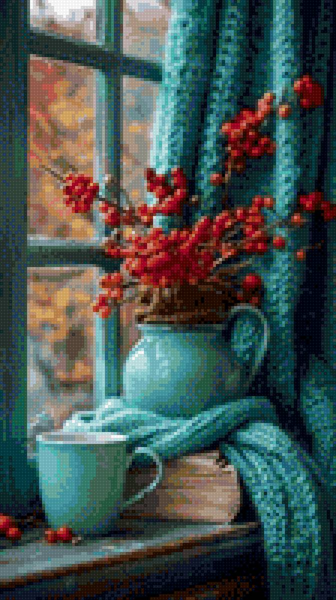 Осенний день - натюрморт, осень, ягоды - предпросмотр