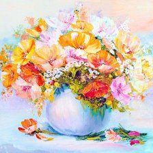 Схема вышивки «Цветы натюрморт букет»