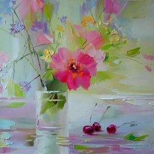 Схема вышивки «Цветы натюрморт букет»