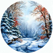 Схема вышивки «Еще одна зимушка зима»