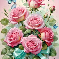 Схема вышивки «Розы»