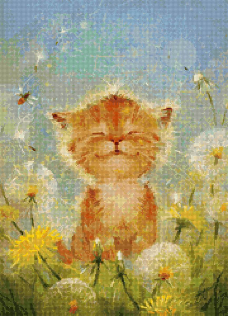 Екатерина бабок - кот кошка лето - предпросмотр