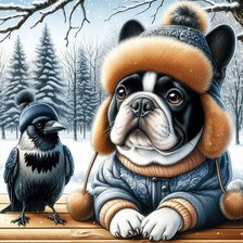 Схема вышивки «зимняя прогулка»