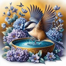 Схема вышивки «птица»