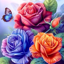 Схема вышивки «розы»