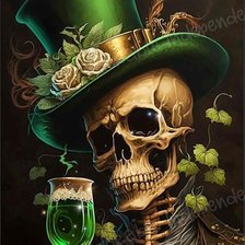 Схема вышивки «Череп»