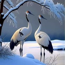 Схема вышивки «цапли»