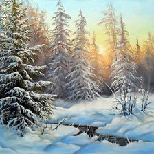 Схема вышивки «Снежная зима»