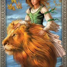 Схема вышивки «карта таро "Сила"»