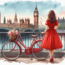 Схема вышивки «Прогулка по Лондону»