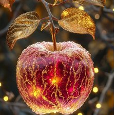 Схема вышивки «Холодильное яблоко»