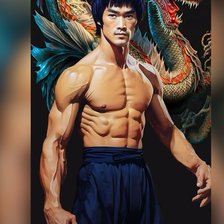 Схема вышивки «Брюс Ли , спорт»