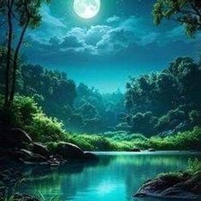 Схема вышивки «Лунная ночь»