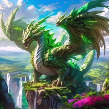 Схема вышивки «Зелёный дракон»