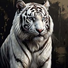 Схема вышивки «Fehér tigris»