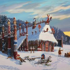 Схема вышивки «зима»