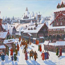 Схема вышивки «зима»