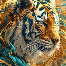 Схема вышивки «бенгальский тигр»