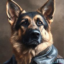 Схема вышивки «немецкая овчарка»