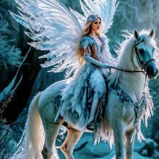 Схема вышивки «Зима - всадница»